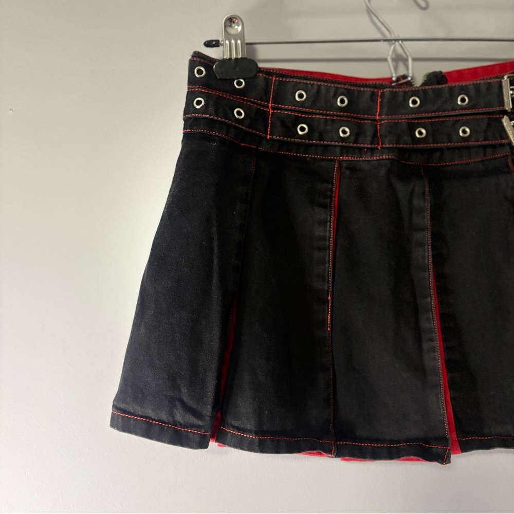 Y2K Tripp Nyc goth grunge mini denim skirt